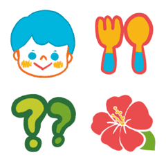 [LINE絵文字] 使いやすい！トロピカル kidsの画像