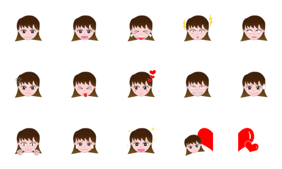 [LINE絵文字]Alice Emoji, love youの画像一覧