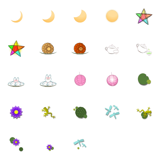 [LINE絵文字]Happy Moon Festivalの画像一覧