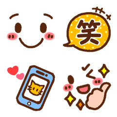 [LINE絵文字] 毎日使える！かわいい♡シンプル絵文字の画像