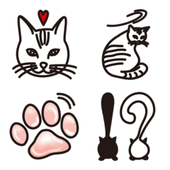 [LINE絵文字] いろんな表情の猫絵文字の画像