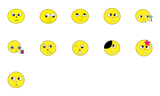 [LINE絵文字]Sweet smile faceの画像一覧