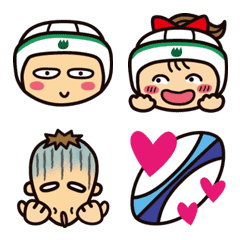 [LINE絵文字] Rugby Boys ＆ Girls 絵文字の画像