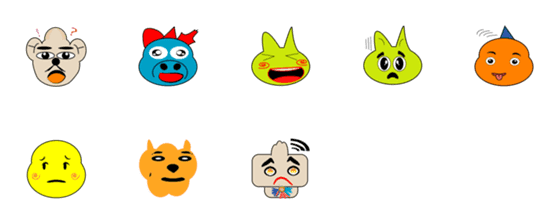 [LINE絵文字]Animal face expressionsの画像一覧