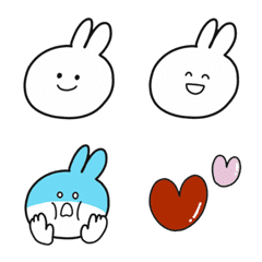 [LINE絵文字] はなのないうさぎの毎日使える☆ゆる絵文字の画像