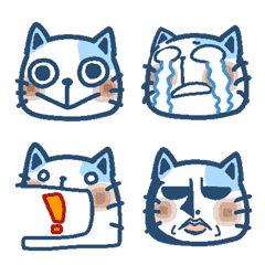 [LINE絵文字] Gs.gray striped cat Expression sticker！の画像