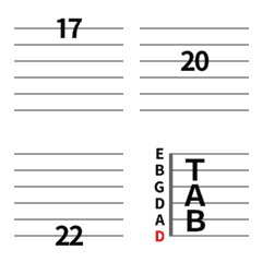 [LINE絵文字] ギター タブ譜 作成キット #4の画像
