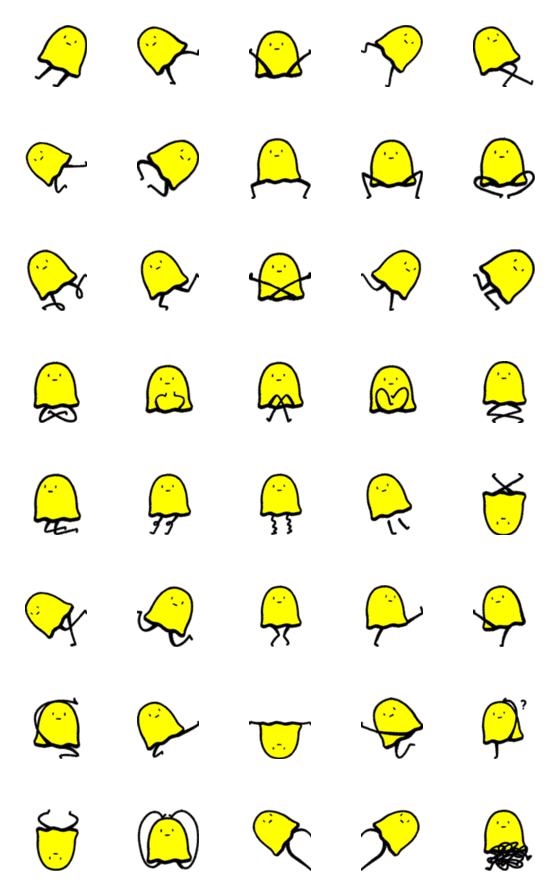 [LINE絵文字]Little Yellow Spriteの画像一覧