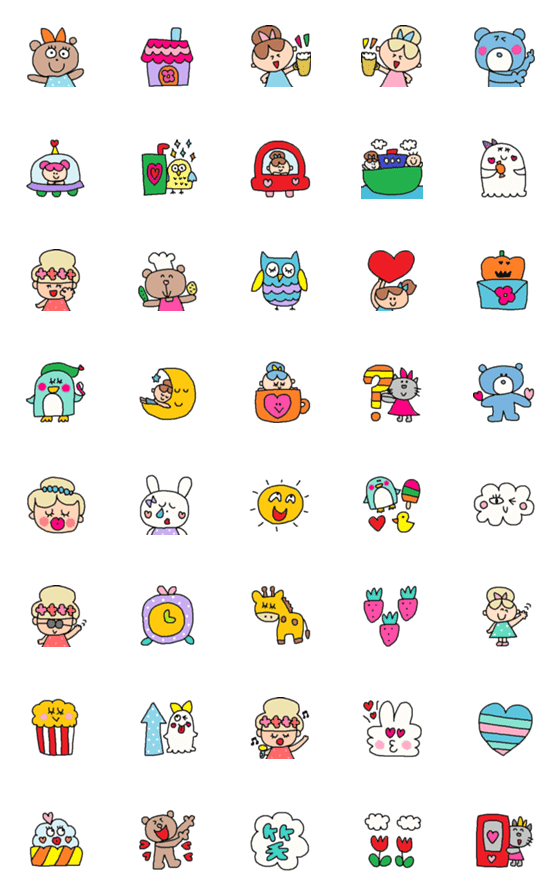 [LINE絵文字]children emoji10の画像一覧