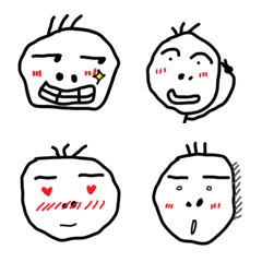 [LINE絵文字] Three Hairs.の画像