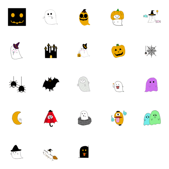 [LINE絵文字]ハロウィンのかわいい絵文字の画像一覧