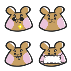 [LINE絵文字] Futomayu Kuma Emojiの画像