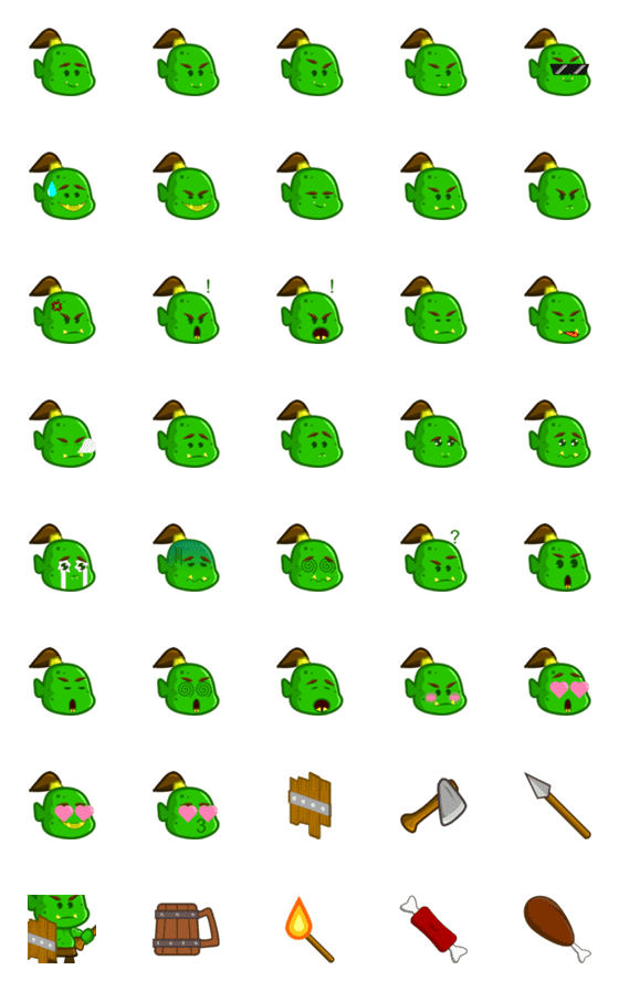 [LINE絵文字]Little Orc Emoticonの画像一覧