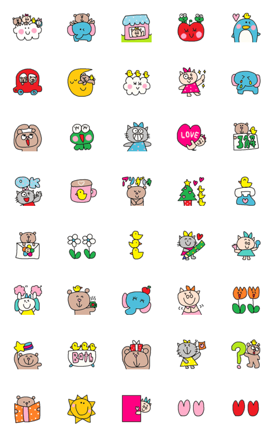 [LINE絵文字]Lilo friends emoji2の画像一覧