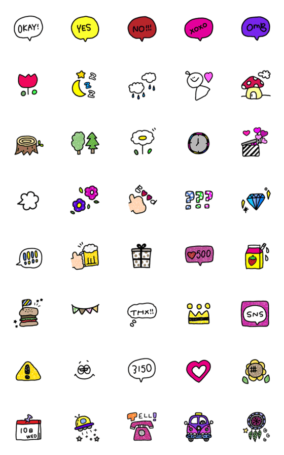 [LINE絵文字]xoxo emoji 2の画像一覧