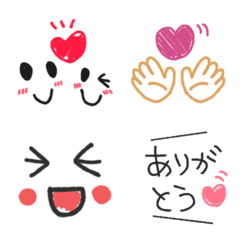 [LINE絵文字] ふわっと手書き絵文字の画像