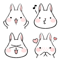 [LINE絵文字] The big white rabbits - emoticon 1の画像