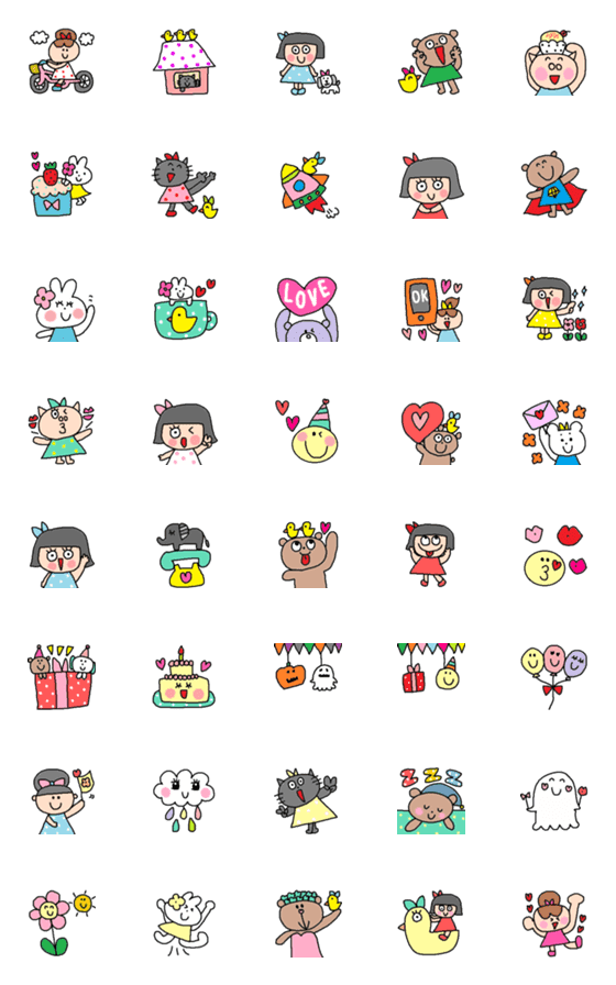 [LINE絵文字]children emoji72の画像一覧