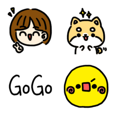 [LINE絵文字] short hair and her friendsの画像