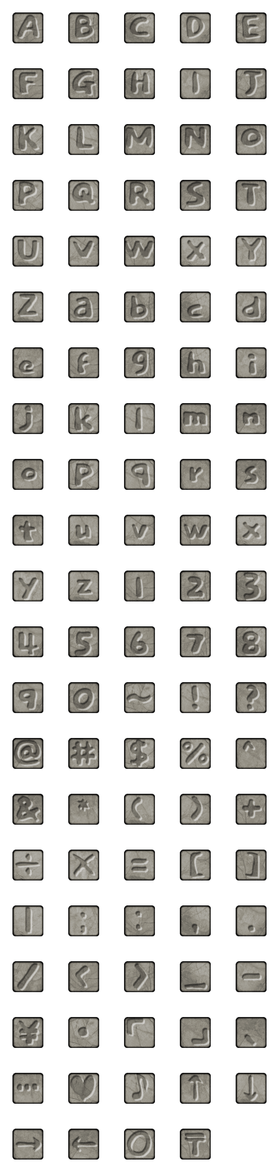 [LINE絵文字]Letters on marble cubes (Eng)の画像一覧