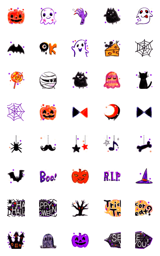 [LINE絵文字]+＊ハロウィン☆絵文字＊+の画像一覧