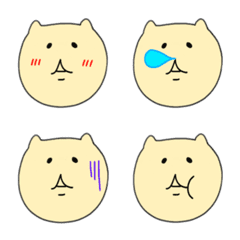 [LINE絵文字] 無表情ねこの画像