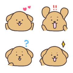 [LINE絵文字] むくむく犬 絵文字編の画像