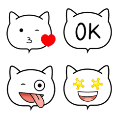 [LINE絵文字] Head Cat (Emoji talk)の画像