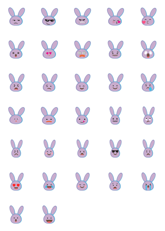 [LINE絵文字]Passion Rabbitの画像一覧