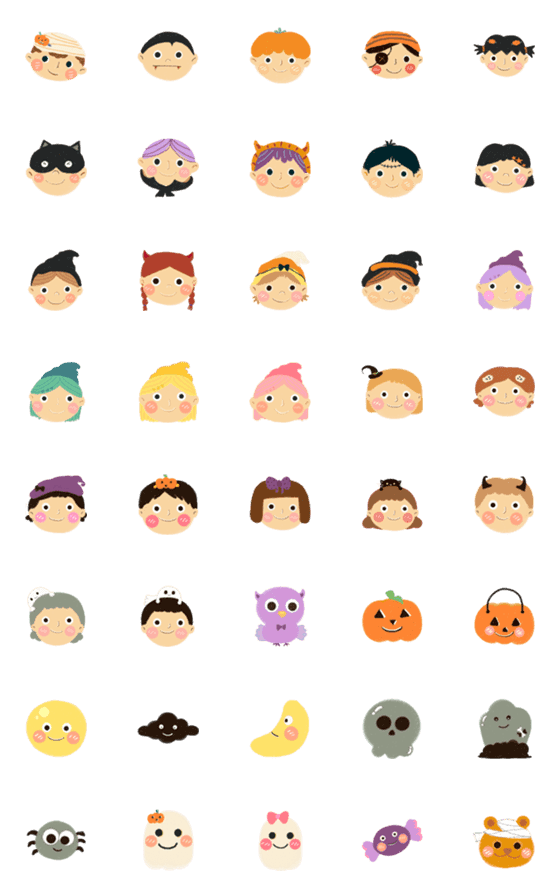 [LINE絵文字]Hello Halloween Emojiの画像一覧