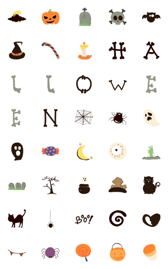 [LINE絵文字]Cute Halloweenの画像一覧