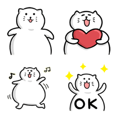 [LINE絵文字] ふくよか猫 毎日飾りで使える♪の画像