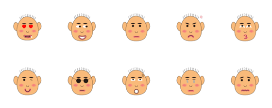 [LINE絵文字]Sausage mouth A-bei's expression packの画像一覧