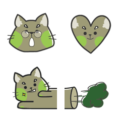 [LINE絵文字] Futomayu Neko Emojiの画像