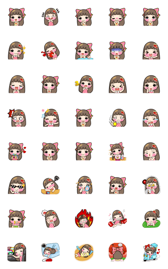 [LINE絵文字]Ami Daily Emojiの画像一覧