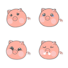 [LINE絵文字] Piggy the Buta Emojiの画像