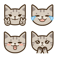 [LINE絵文字] Yumiko Cat Emojiの画像