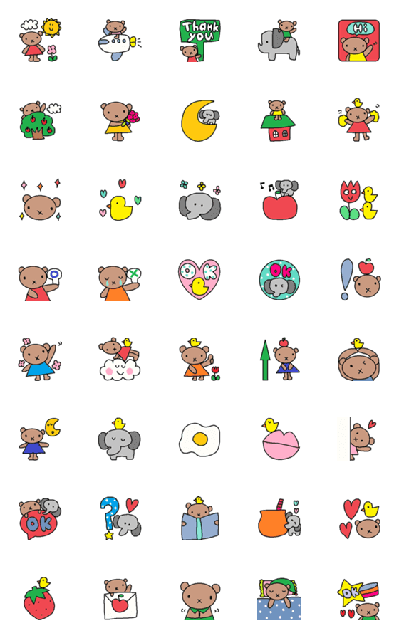 [LINE絵文字]Lilo Lilo emoji3の画像一覧