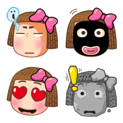 [LINE絵文字] 4funnygirl Emoji (part 1)の画像