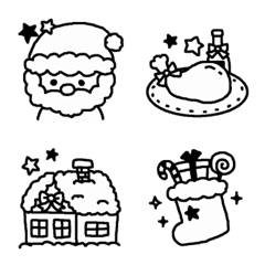 [LINE絵文字] シンプルなクリスマス絵文字の画像