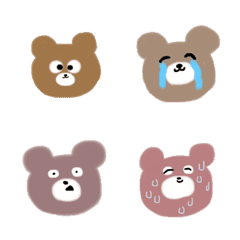 [LINE絵文字] kuma no kaoの画像