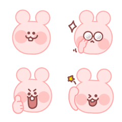 [LINE絵文字] Cute Pink mouse PIMOの画像