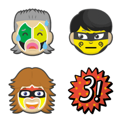 [LINE絵文字] プロレス ペイント レスラー 絵文字の画像