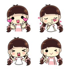 [LINE絵文字] Cheeks pink girl emojiの画像