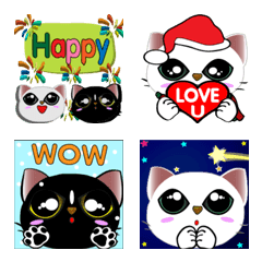 [LINE絵文字] Subameow - Ojicha (Merry X-MAS)の画像