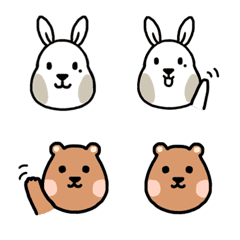 [LINE絵文字] Bunny ＆ Winnieの画像