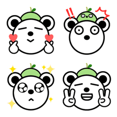 [LINE絵文字] Bo bear with his hat emojiの画像