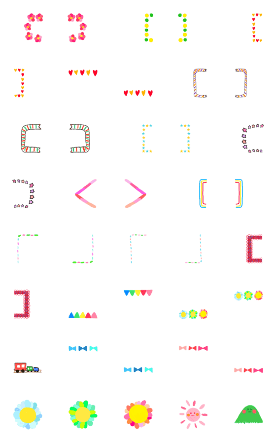 [LINE絵文字]枠と絵文字の画像一覧
