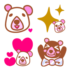 [LINE絵文字] 甘すぎない★日常つたえる便利なクマさん♪の画像