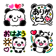 [LINE絵文字] 派手カワパンダ♥毎日使える絵文字の画像